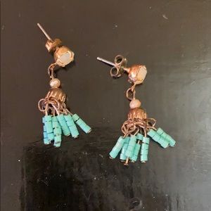 3/$13 blue bead earring